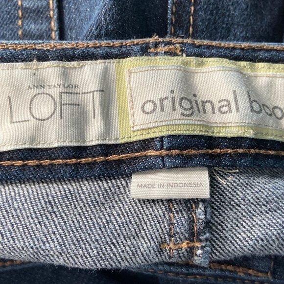 Ann Taylor LOFT Original Boot Dark Wash Womens Jeans 10 (B) - Picture 10 of 11